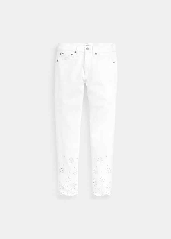 Jeans Polo Ralph Lauren Mujer Blancos - Tompkins Skinny Crop - KSRLG6098